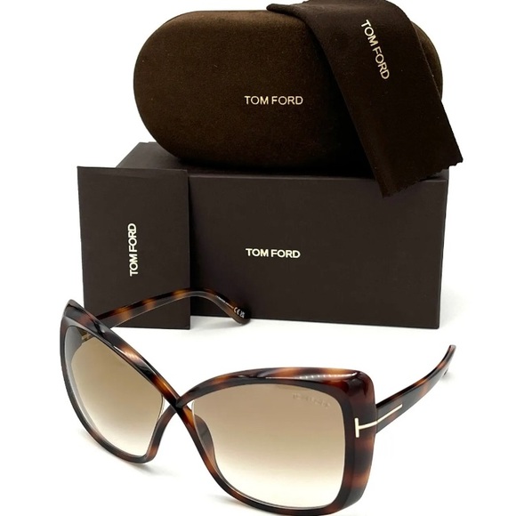 Tom Ford JASMIN FT0943 53F Blonde Havana / Brown Gradient 63mm Sunglasses TF0943 - Picture 3 of 7